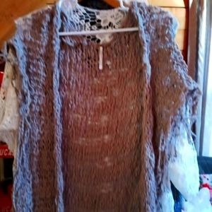 Free People Long Vest Cardigan M/L
